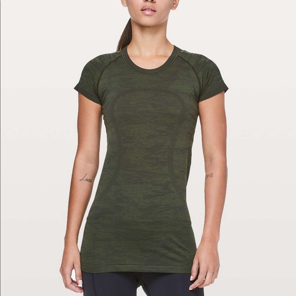 lululemon athletica Tops - Lululemon Swiftly Tech SS Dark Olive/Brave Olive